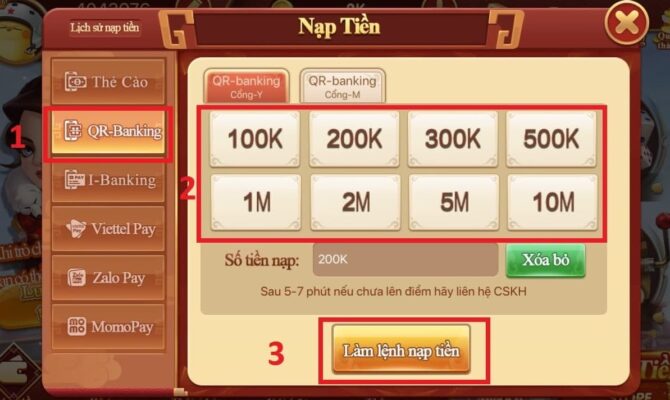 Nạp tiền qua I – Banking